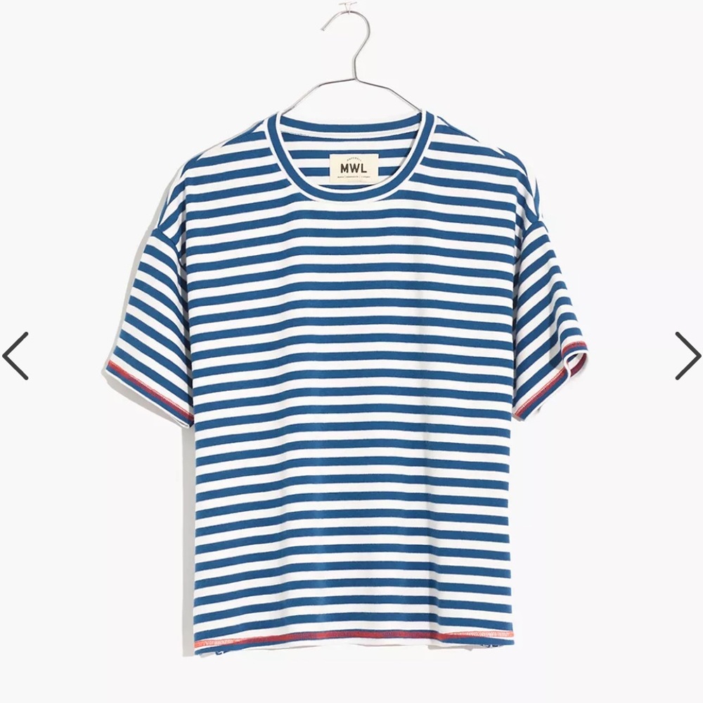 NWT Madewell MWL blue striped tee